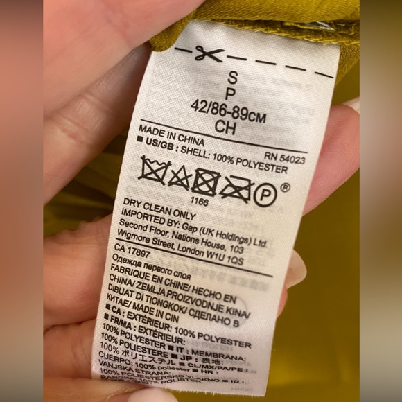 Banana Republic x Olivia Palermo Pleated Asymmetrical Blouse size Small Gold - Picture 10 of 11